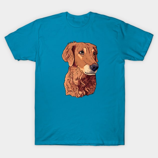 Golden Retriever Pout T-Shirt by EcoElsa